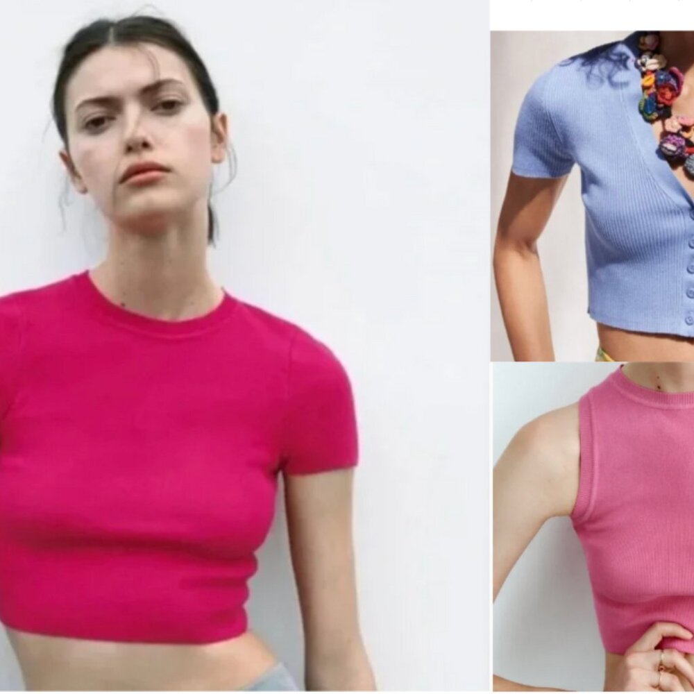 Zara Knit Crop Tops
